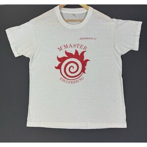 Vintage 1991 McMaster University Engineering Shirt Rare Canada Single Stitch XL